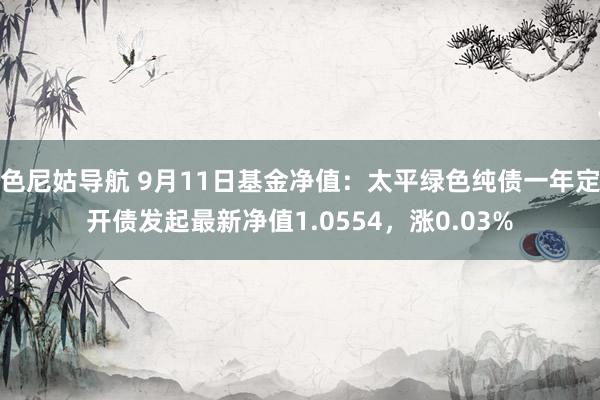 色尼姑导航 9月11日基金净值:太平绿色纯债一年定开债发起最新净值1.0554,涨0.03%