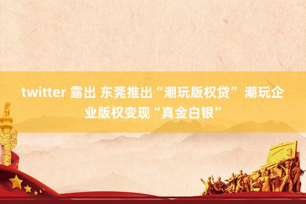 twitter 露出 东莞推出“潮玩版权贷” 潮玩企业版权变现“真金白银”