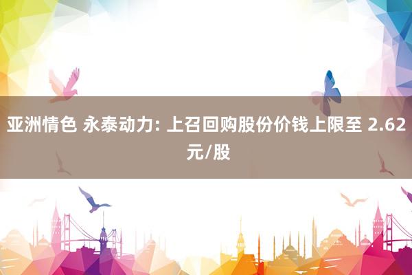 亚洲情色 永泰动力: 上召回购股份价钱上限至 2.62 元/股