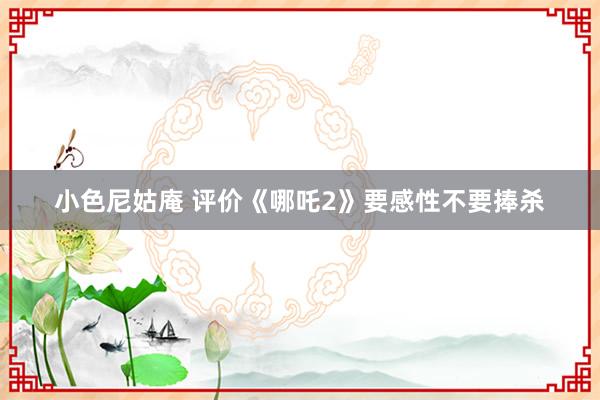 小色尼姑庵 评价《哪吒2》要感性不要捧杀