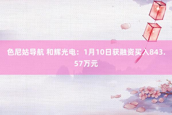 色尼姑导航 和辉光电：1月10日获融资买入843.57万元