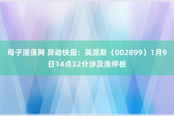 母子淫荡网 异动快报：英派斯（002899）1月9日14点32分涉及涨停板