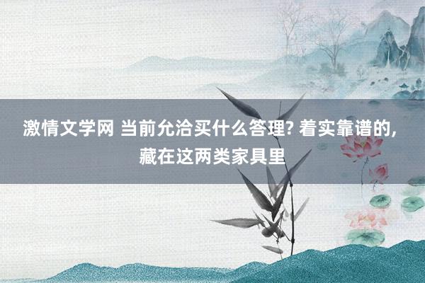 激情文学网 当前允洽买什么答理? 着实靠谱的, 藏在这两类家具里