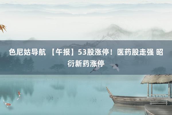 色尼姑导航 【午报】53股涨停！医药股走强 昭衍新药涨停
