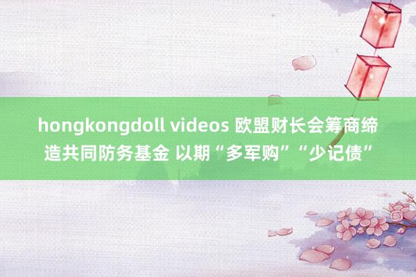 hongkongdoll videos 欧盟财长会筹商缔造共同防务基金 以期“多军购”“少记债”