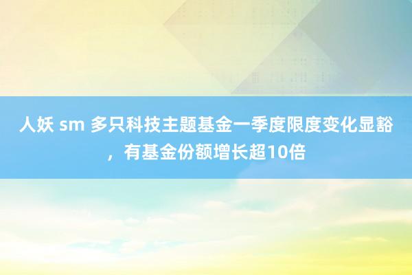 人妖 sm 多只科技主题基金一季度限度变化显豁，有基金份额增长超10倍