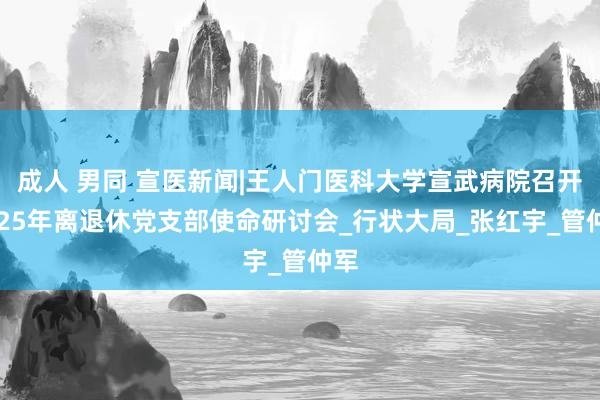 成人 男同 宣医新闻|王人门医科大学宣武病院召开2025年离退休党支部使命研讨会_行状大局_张红宇_