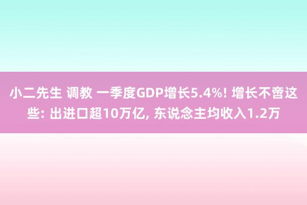 小二先生 调教 一季度GDP增长5.4%! 增长不啻这些: 出进口超10万亿, 东说念主均收入1.2