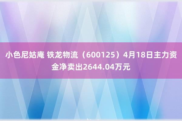 小色尼姑庵 铁龙物流（600125）4月18日主力资金净卖出2644.04万元