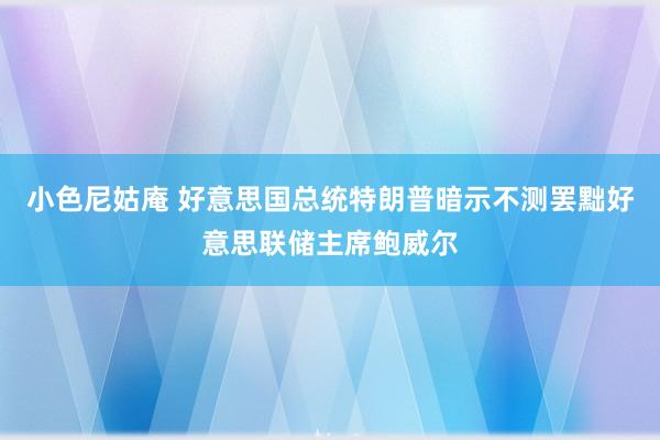 小色尼姑庵 好意思国总统特朗普暗示不测罢黜好意思联储主席鲍威尔