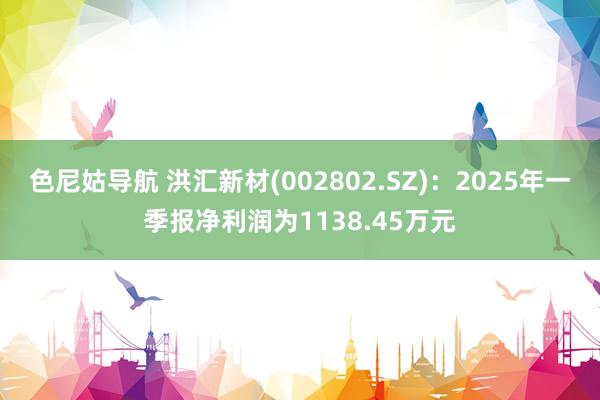 色尼姑导航 洪汇新材(002802.SZ)：2025年一季报净利润为1138.45万元